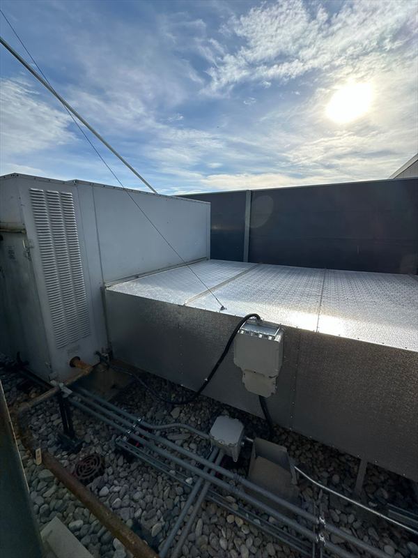 Canvas-finished rooftop duct system